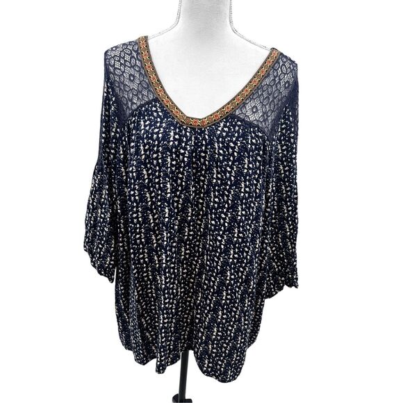 Kori America anthropology,  long sleeve boho top - Picture 2 of 14